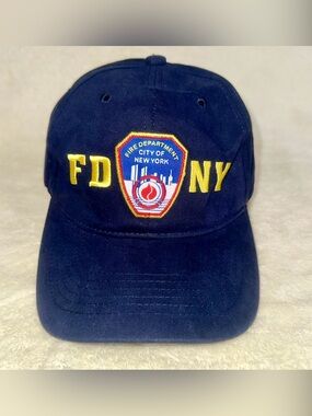 Vintage 2006 FDNY Hat New York City Fire Dept Navy Blue Adjustable Cap Torkia